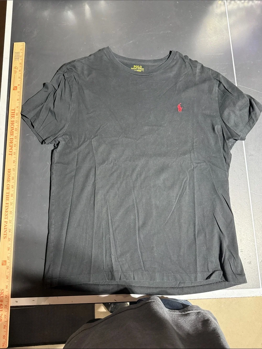 Polo by Ralph Lauren Black Crew Neck Tee with Red Pony